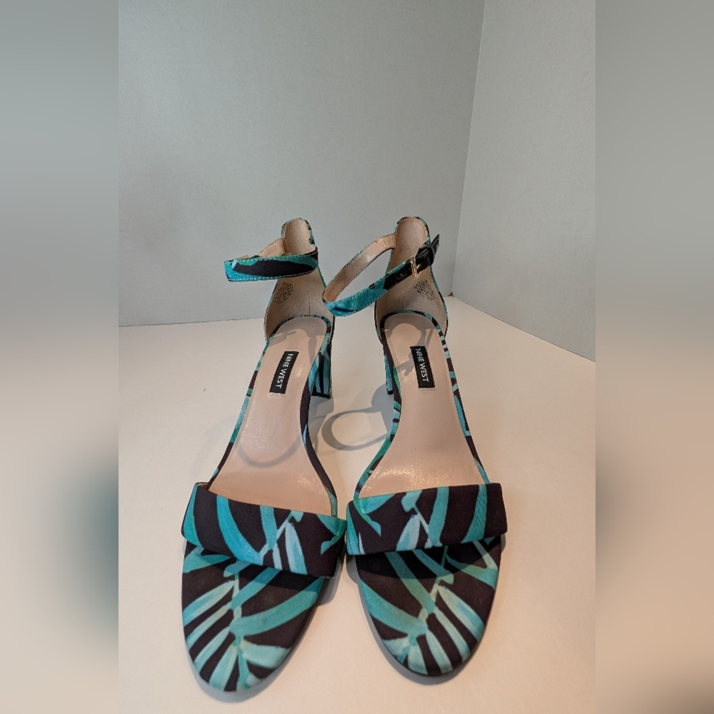 Nine West Tropical Print Heeled Sandals